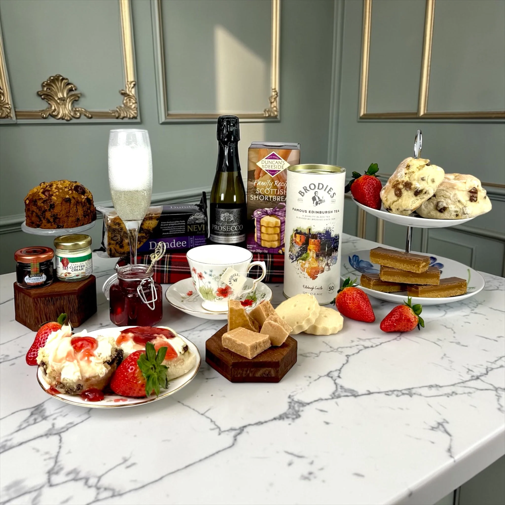 Afternoon Tea Treat Hamper With Prosecco