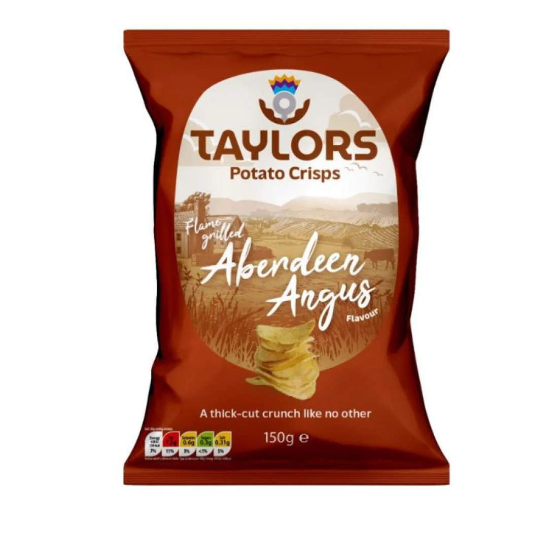 Flamegrilled Aberdeen Angus Crisps Taylors 40g - Image 2