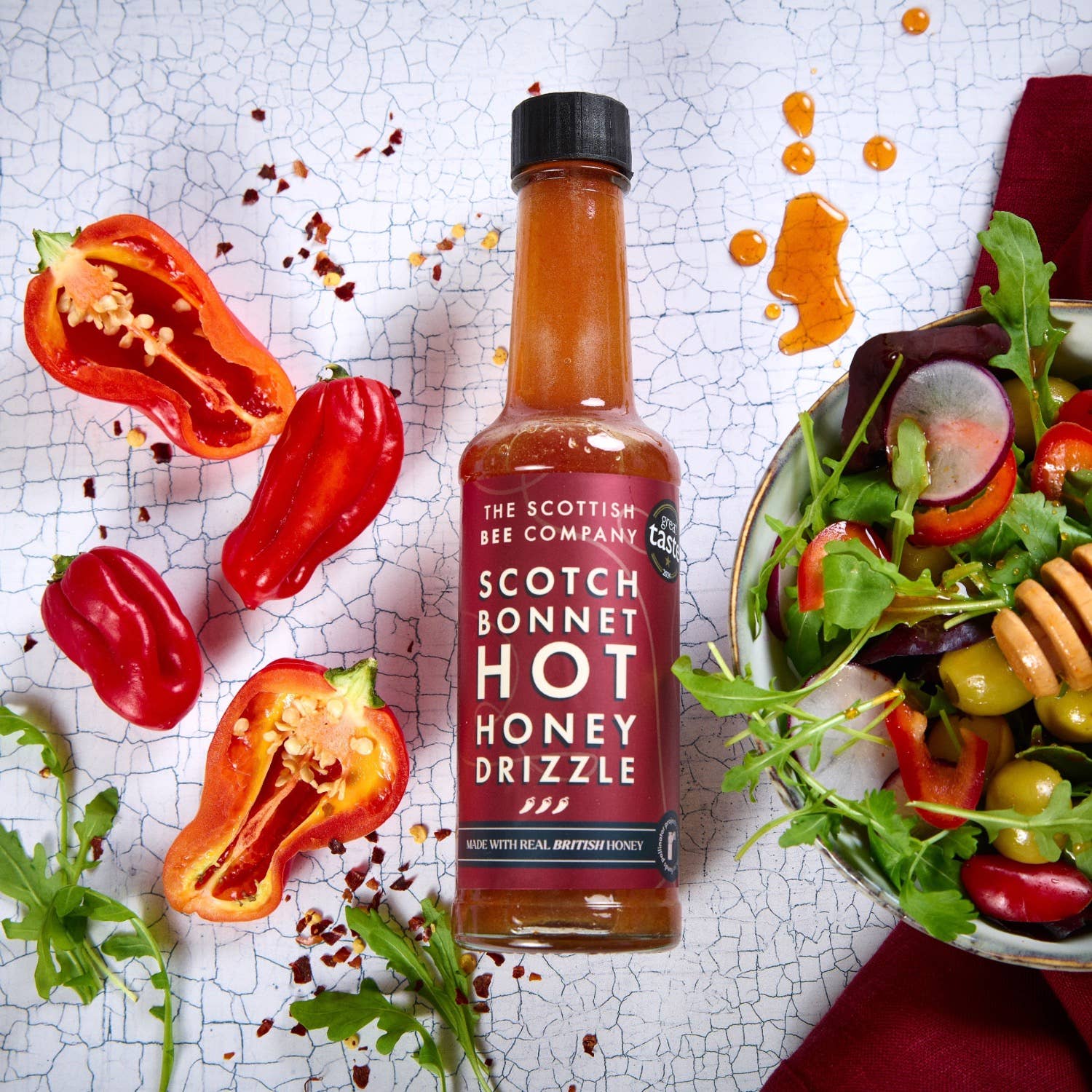 Scotch Bonnet Hot Honey Drizzle - Spicy Hot Honey